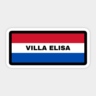 Villa Elisa City in Paraguay Flag Colors Sticker